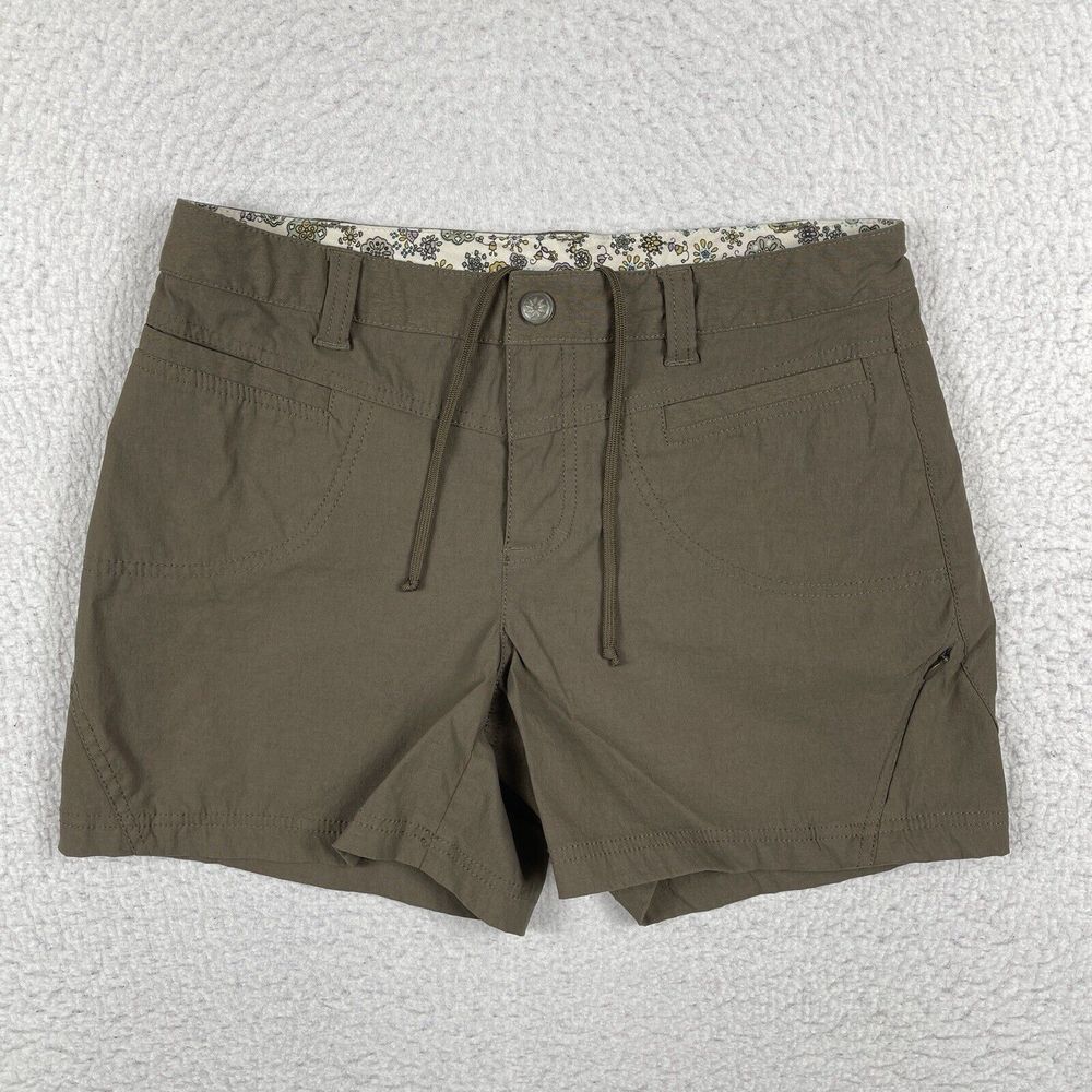 Athleta Shorts Womens 8 Brown Hiking Camping Travel Outdoors Canoe Fishing Walk